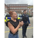 De politie op bezoek bij de kleuters