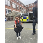 De politie op bezoek bij de kleuters