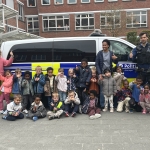 De politie op bezoek bij de kleuters