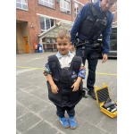 De politie op bezoek bij de kleuters